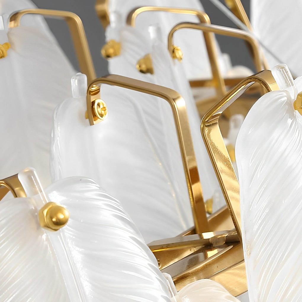 WINDSOR GLASS PLUME TRIFOLD CHANDELIER FOR DINING SPACES