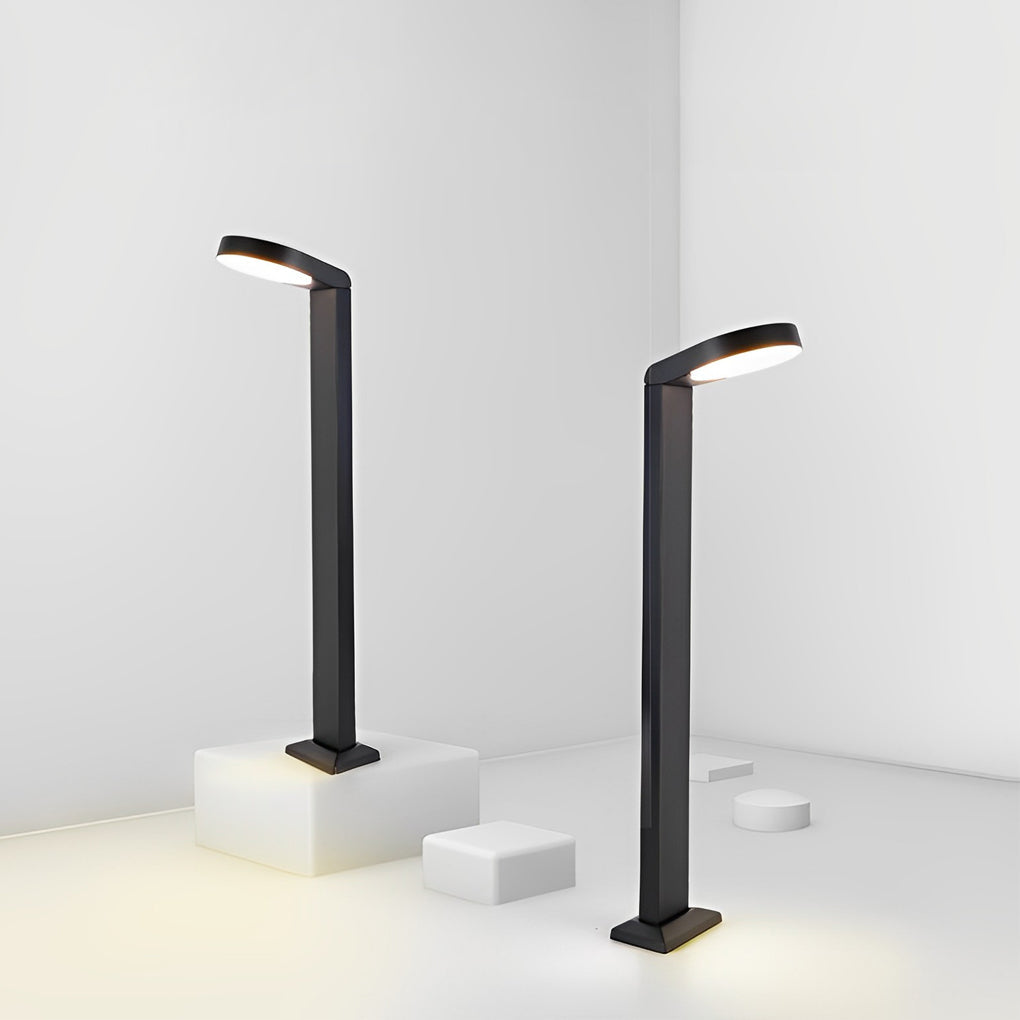 WINDSOR BLACK ALUMINUM GARDEN BEACON, MODERN LED OUTDOOR ILLUMINATION
