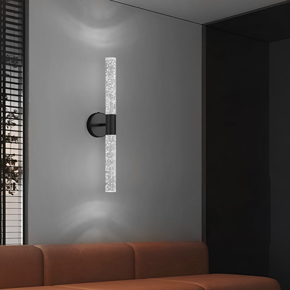 RAVENWOOD IRON AND ACRYLIC CYLINDRICAL WALL SCONCE