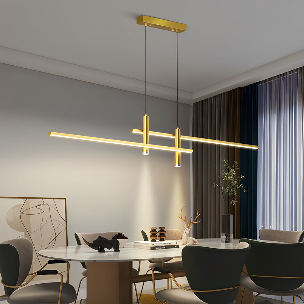 RAVENSCROFT MODERN LED TRILINE CHANDELIER WITH DYNAMIC DIMMING