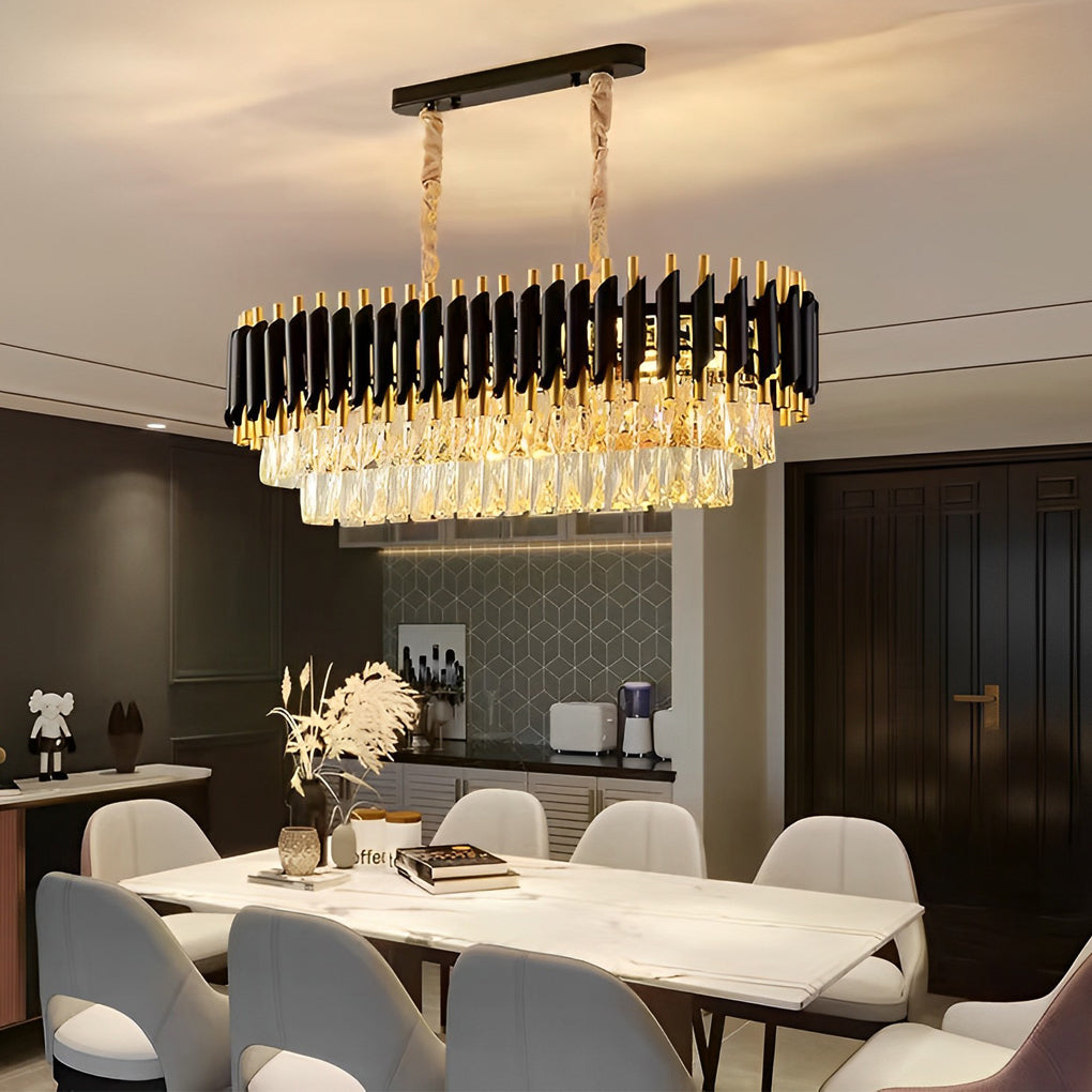 WINTHROP CRYSTAL RADIANCE THREE-TIERED CHANDELIER