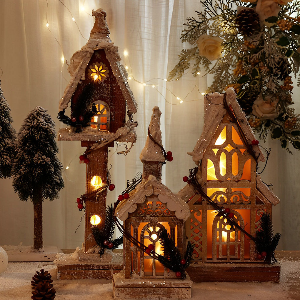 WINTERDALE ILLUMINATED COTTAGE VILLAGE DECORATIVE ORNAMENTS