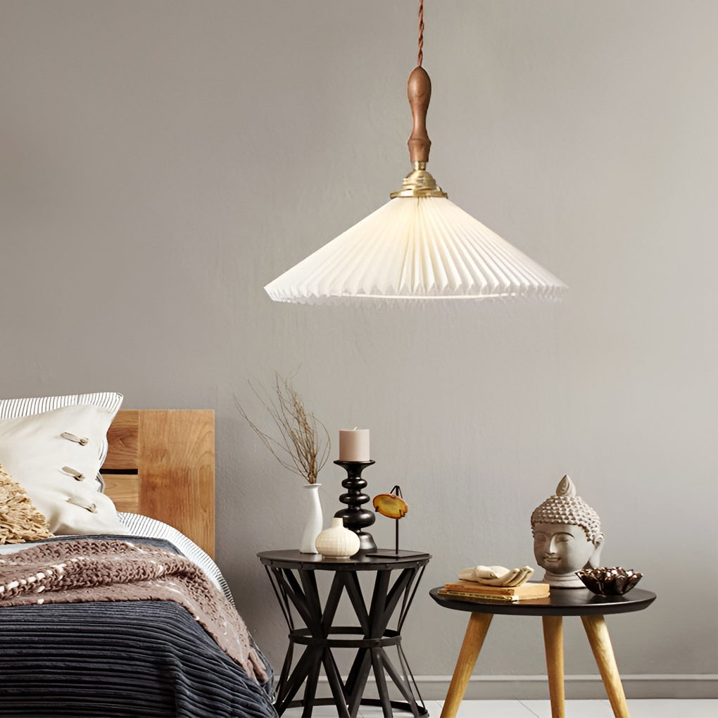 WINDSOR PLEATED WHITE NORDIC HANGING LAMP
