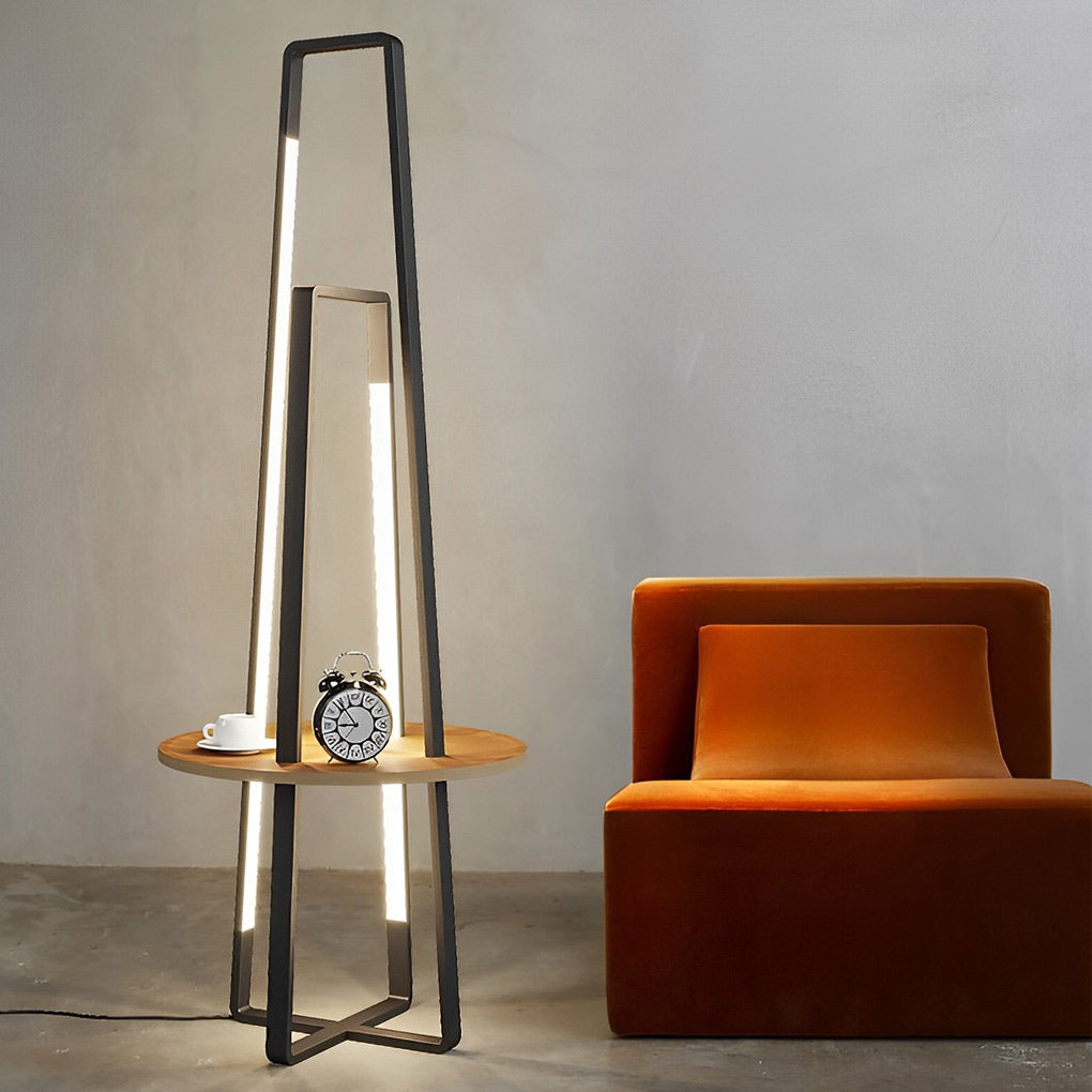 WINTHROP MODERN METAL LED TRAY FLOOR LAMP FOR LIVING SPACE
