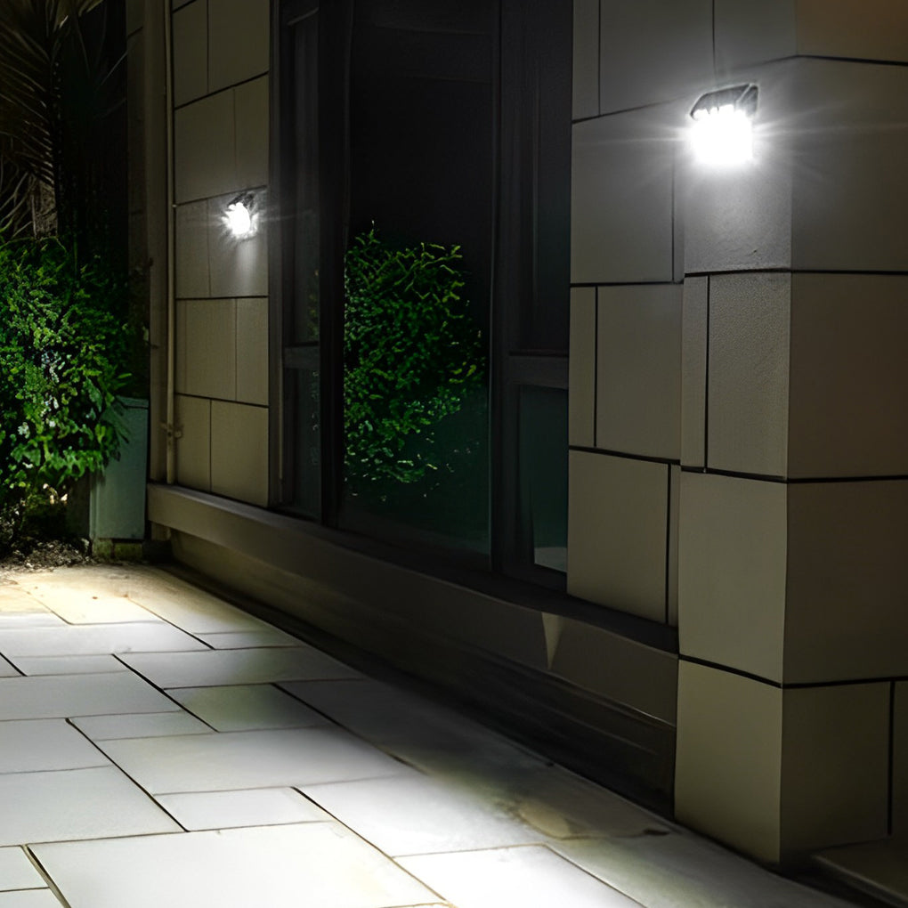 WINDSOR SOLAR RECTANGULAR MOTION DETECTION WALL LANTERN