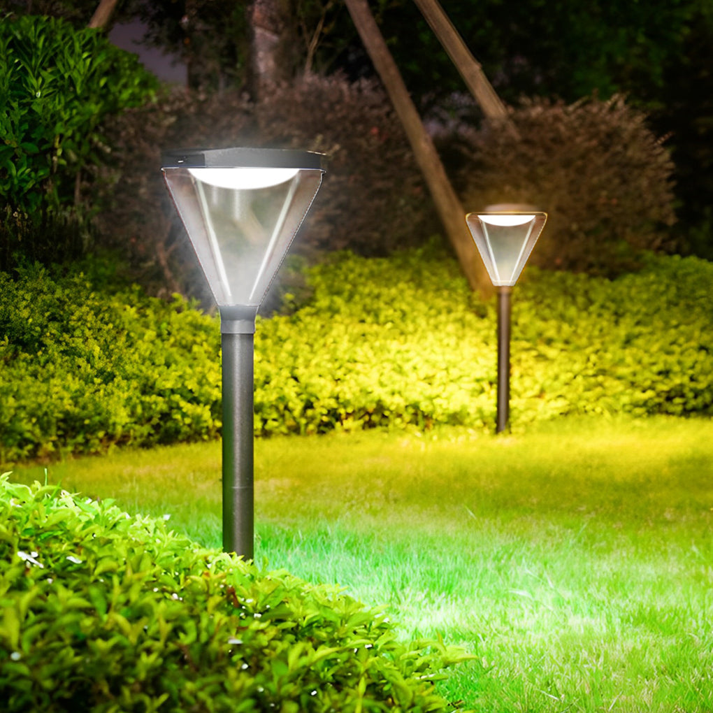 STANFORD BLACK SOLAR GARDEN LANTERN WITH SMART LIGHTING ADAPTATION