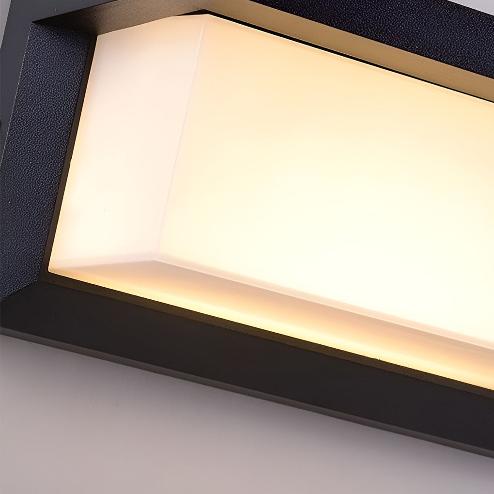 WHITBY RECTANGULAR SOLAR SCONCE WITH LIGHT SENSOR