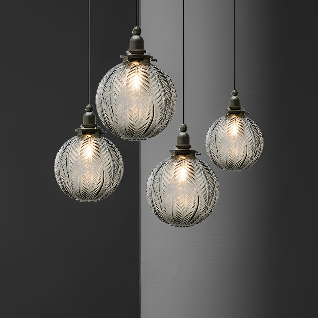 WINTHROP TRIO-LEVEL GLASS ORB PENDANT LIGHTING