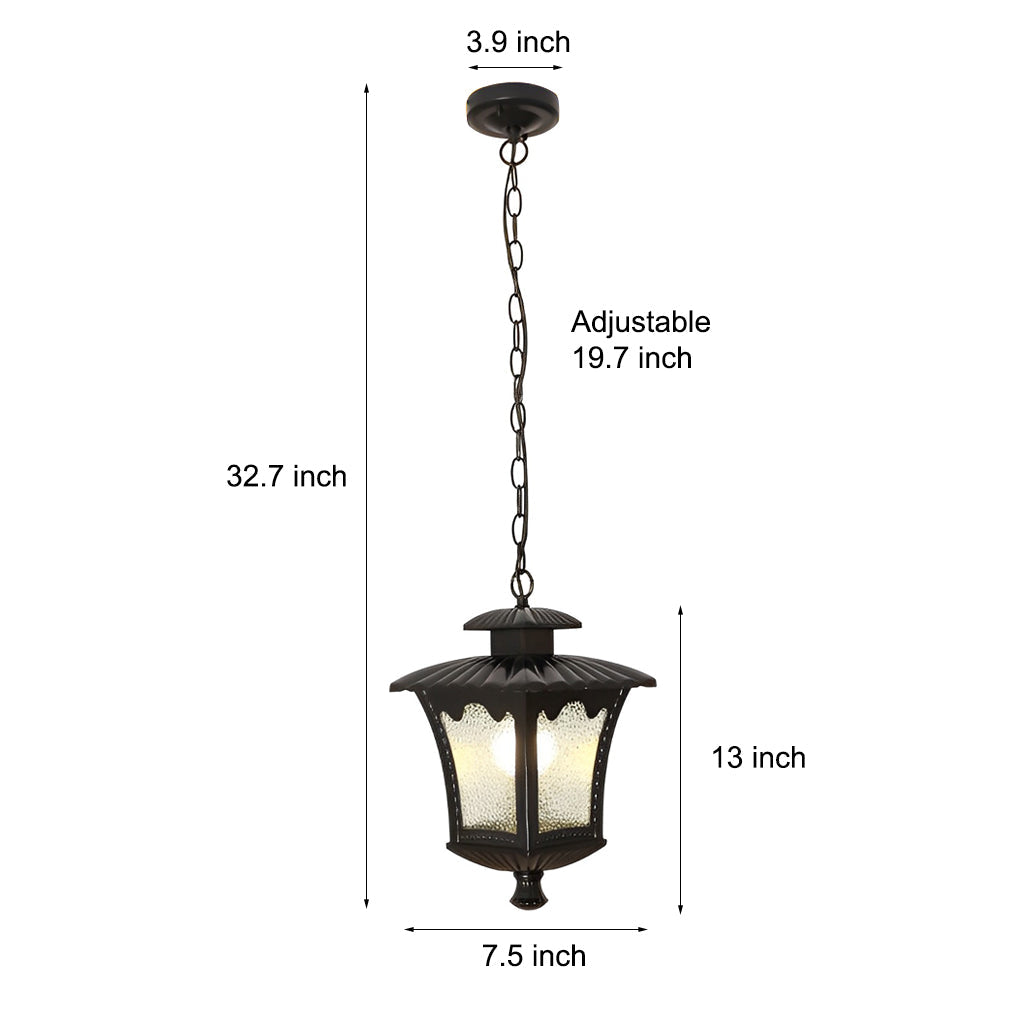 WINDSOR DROPLET GLASS OUTDOOR LANTERN CHANDELIER