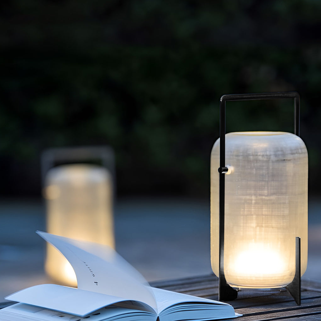 WINTHORPE ILLUMINATED GLASS LANTERN - WEATHERPROOF LED OUTDOOR LIGHTING