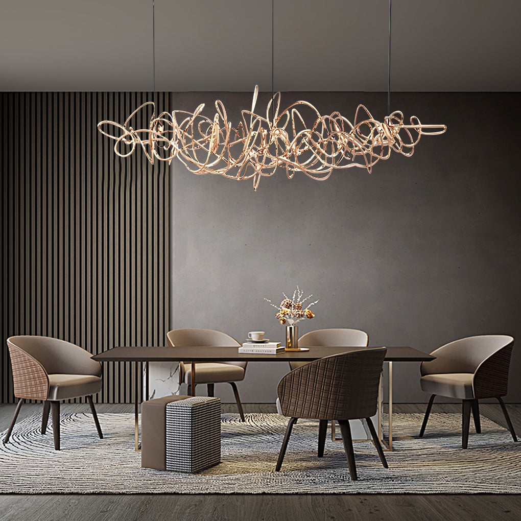 WINTHORPE GEOMETRIC GLASS LED CHANDELIER