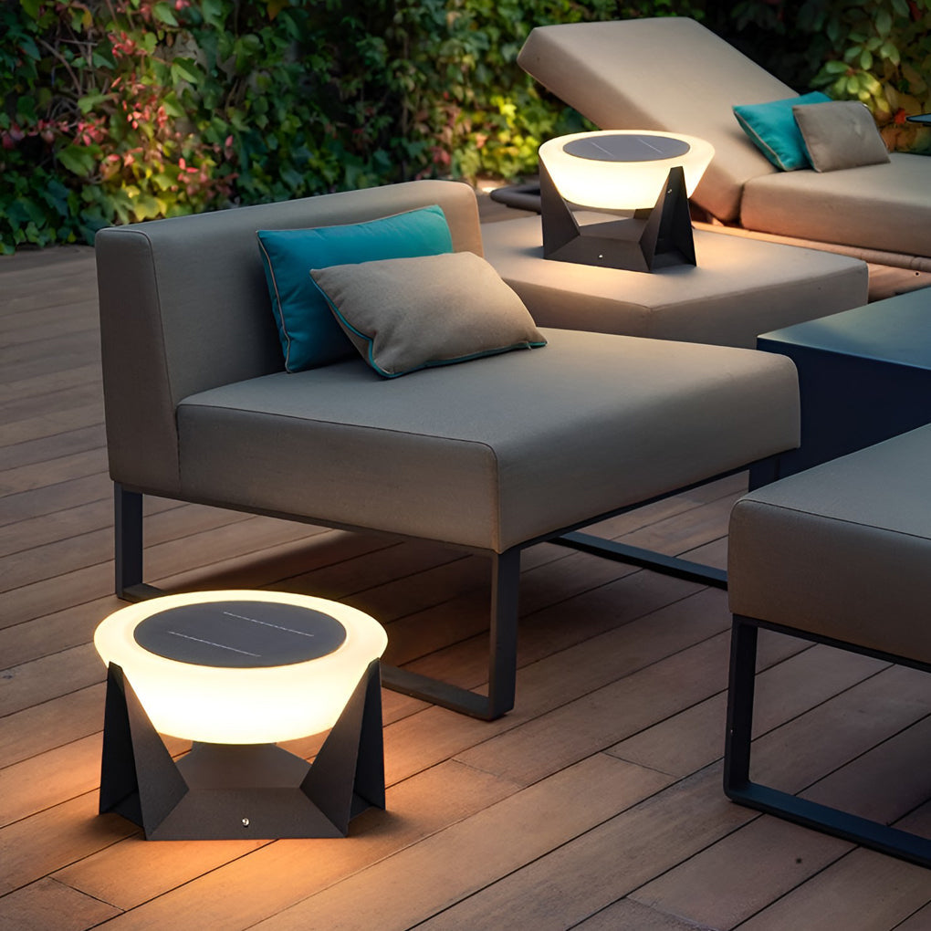 WINTERBOURNE SOLAR-POWERED GRAY PILLAR LIGHTING FOR OUTDOOR SPACES