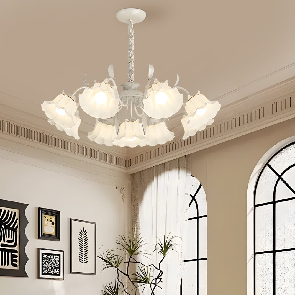 VERITY BLOOM TRIPLE-TIERED DIMMABLE CHANDELIER