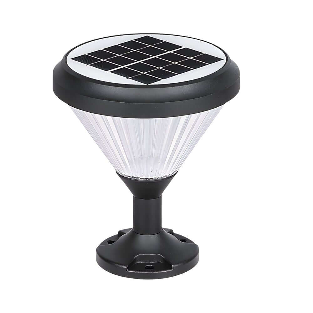 RAVENHURST NINE-INCH WATERPROOF EBONY SOLAR PIER LIGHT