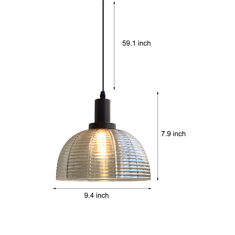 FENWICK 9.44 INCH GLASS DOME HANGING LANTERN