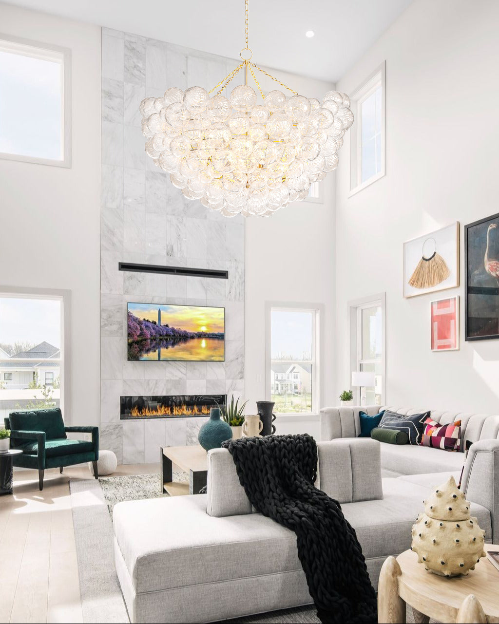 CELESTIAL ORB CRYSTAL LIGHTING FIXTURE