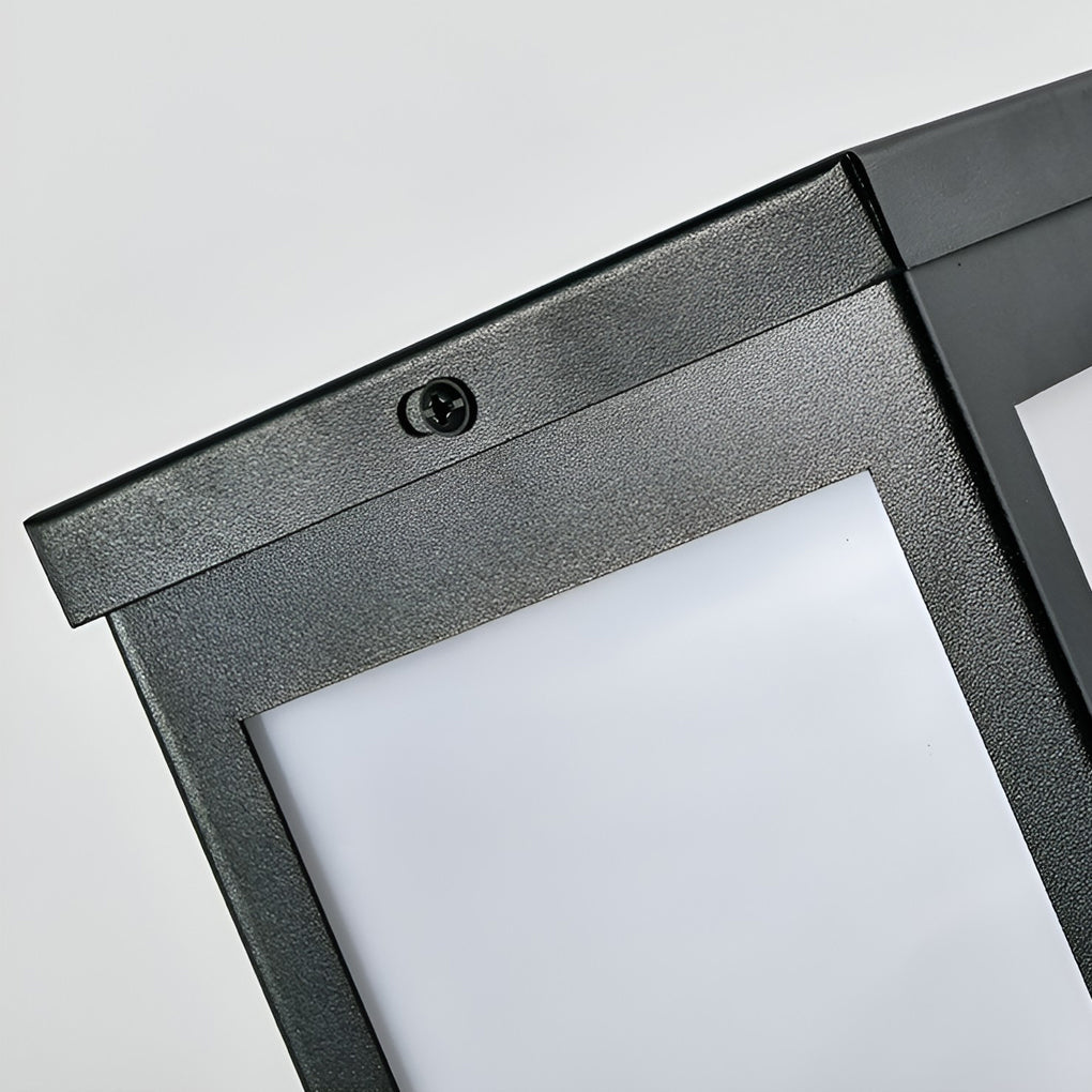 WINDSOR SOLAR SQUARE BOLLARD LIGHTS WITH REMOTE CONTROL, WATER-RESISTANT OUTDOOR ILLUMINATION