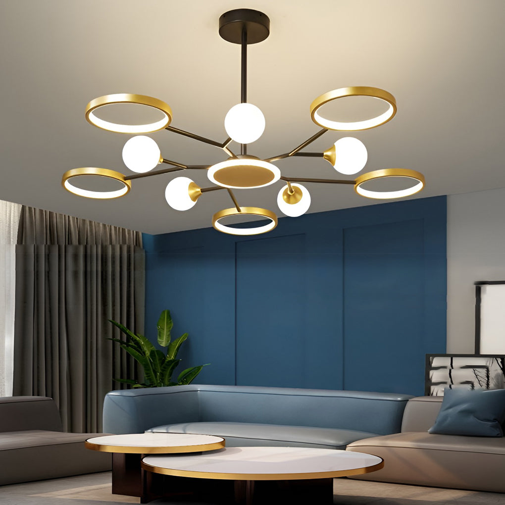 WINTHORPE SIX-BULB CIRCLE CEILING CHANDELIER