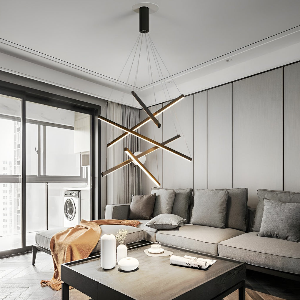 CHARLESTON SLIMLINE REMOTE-CONTROLLED LED CHANDELIER WITH VARIABLE BRIGHTNESS