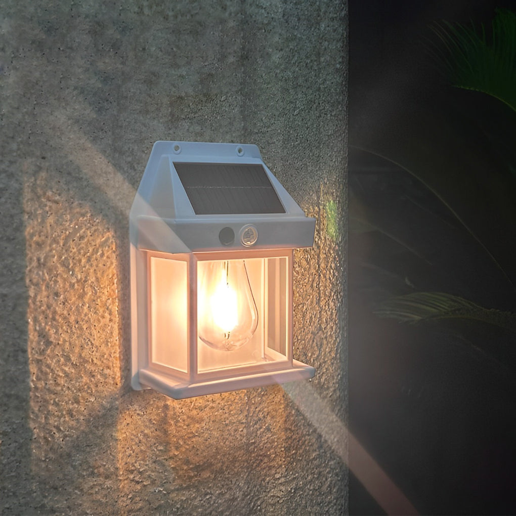 WINDSOR GLOW SOLAR WALL LANTERN WITH MOTION DETECTION