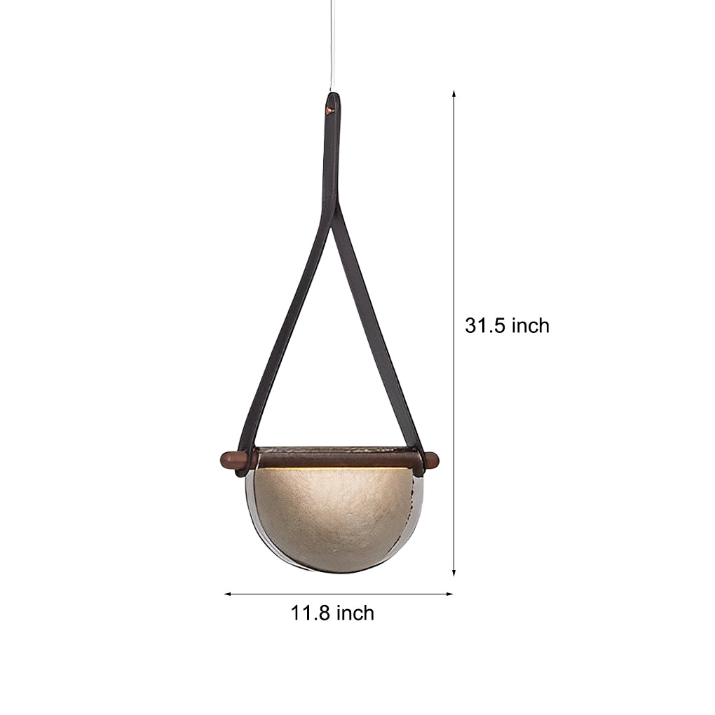 VANDERBILT SEMICIRCULAR GLASS RIBBON CHANDELIER