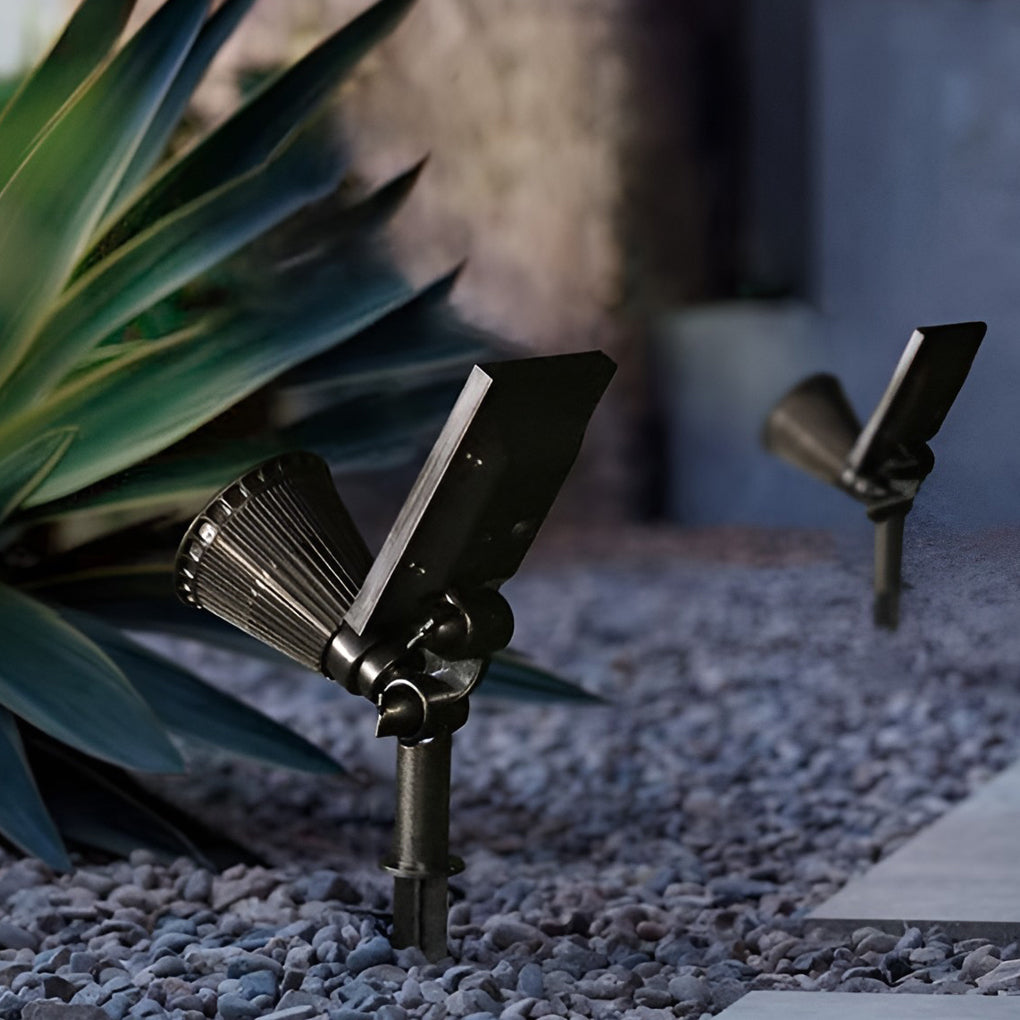 THORNBURY RAINPROOF 7W SOLAR GARDEN SPOTLIGHTS