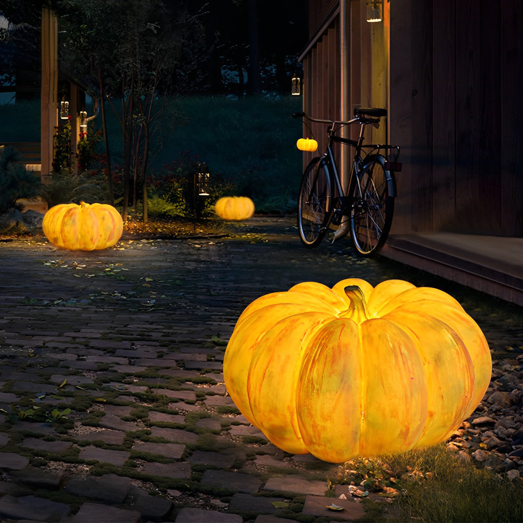 WHIMBLETON ILLUMINATED PUMPKIN GLOW ORB, USB RECHARGEABLE & WEATHERPROOF OUTDOOR LIGHT