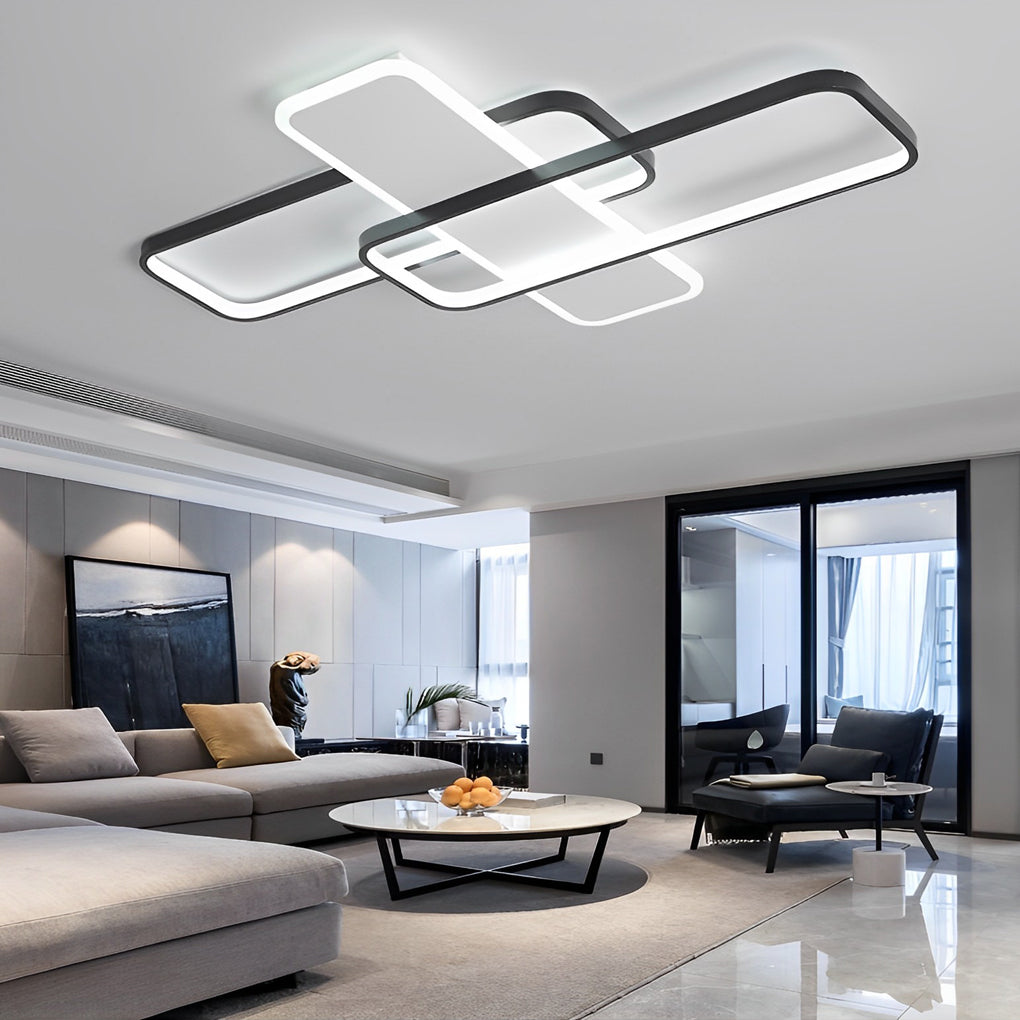 WINSLOW MODULAR LUMINAIRE WITH ADJUSTABLE BRIGHTNESS"  
2. "FENWICK QUADRA LAYERED LED CEILING CHANDELIER"  
3. "TAVISTOCK INTERLACED LIGHTING DESIGN WITH DIMMABLE FUNCTION"  
4. "MARCHWOOD SYMMETRICAL LED CEILING INSTALLATION"  
5. "PENROSE RADIANT SQUAR