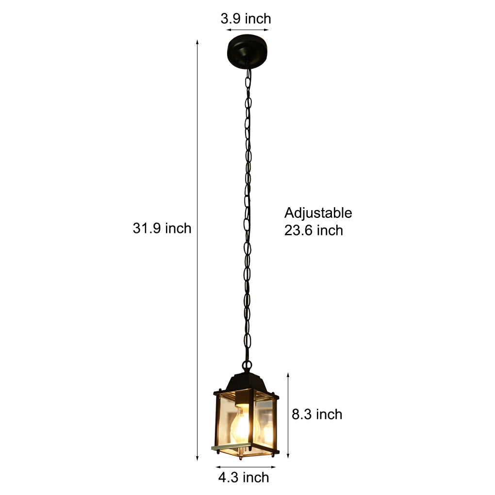 WINTERBOURNE SQUARE AQUA PENDANT LIGHT