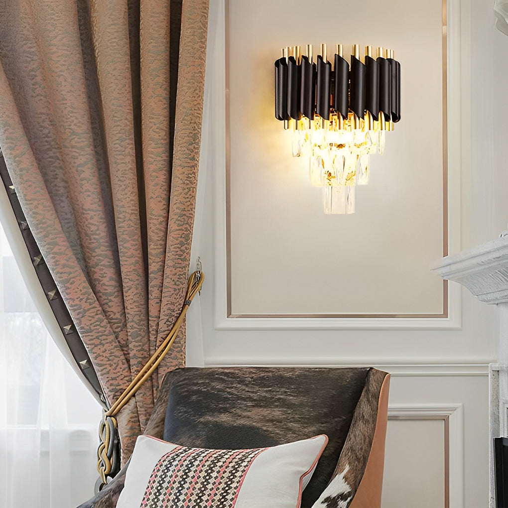 WINTHROP CRYSTAL EMBRACE MODERN WALL LANTERN