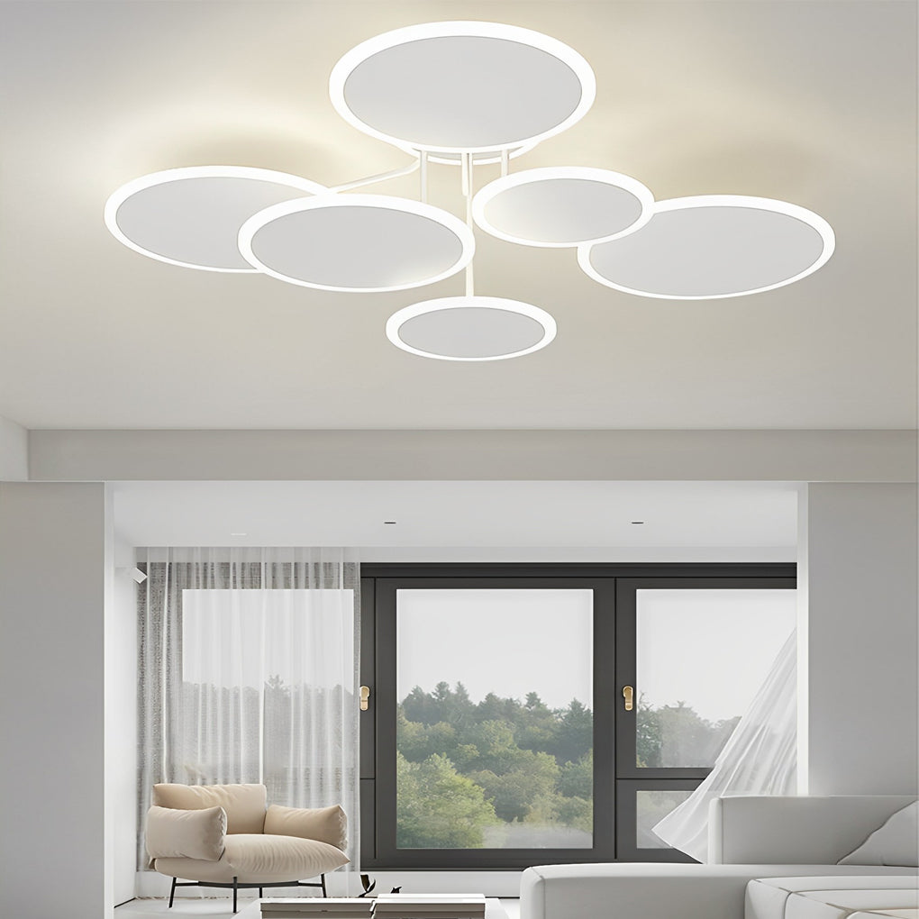 WINSLOW TRIO DIMMERED LED CIRCULAR CEILING LUMINAIRE"  
2. "LAVERTON THREE-TIERED LED ROUND LIGHTING FIXTURE"  
3. "HARTFIELD MATTE WHITE LED TRILOGY CEILING ILLUMINATOR"  
4. "CAVENDISH MODERNIST ROUND DIMMABLE CEILING LIGHT"  
5. "FENWICK TRIPLE ADJUSTA
