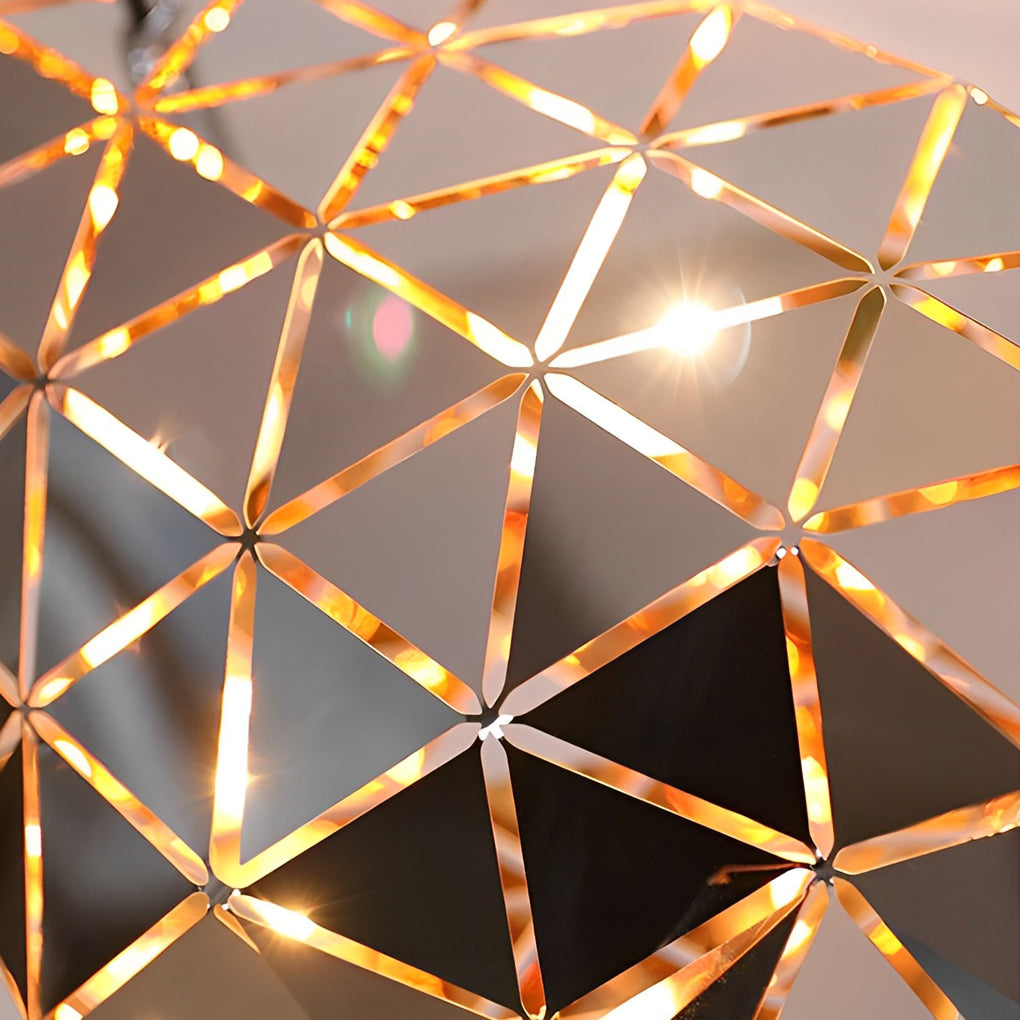 WINTHORPE STAINLESS STEEL SCULPTURAL HANGING LIGHT