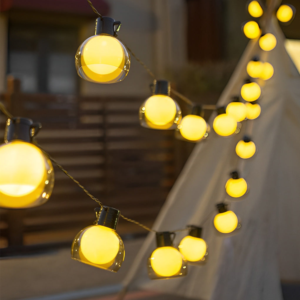 WINTERBORNE SOLAR-POWERED LED STRING LIGHTS WITH USB CHARGING