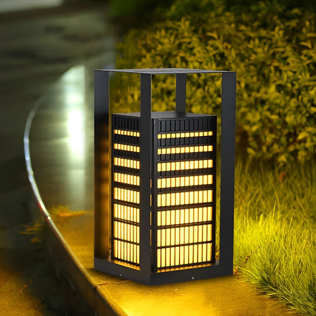 RAVENDALE GEOMETRIC OUTDOOR PATH LIGHTING LANTERN