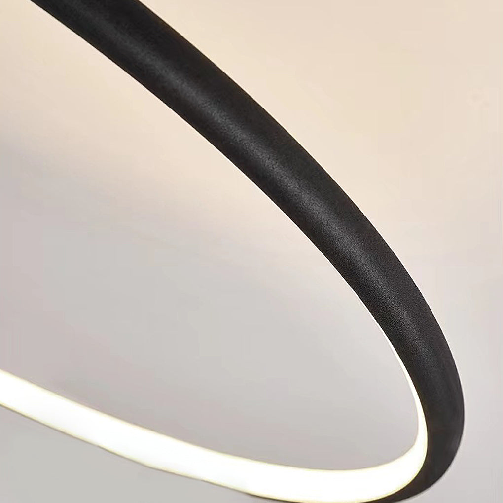 WINTHROP MODERN BLACK ROUND CEILING LAMP WITH TRIPLE DIMMING OPTIONS