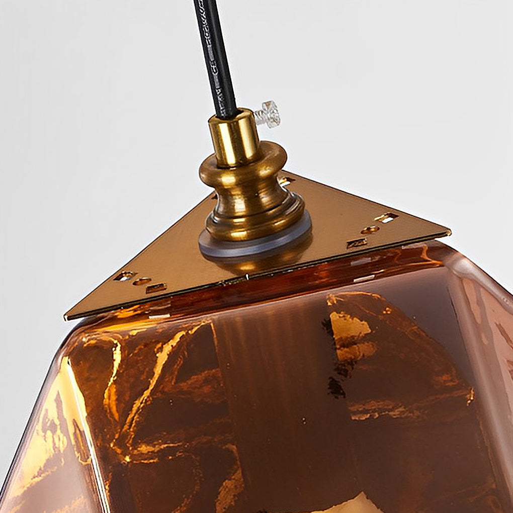 WHITBY GLASS AND METAL NORDIC ISLAND PENDANT
