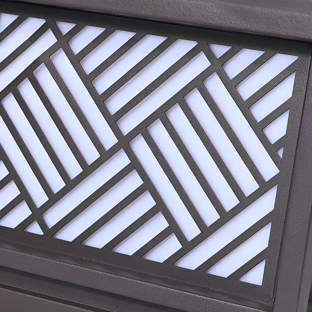 WINTERBOURNE SQUARE SOLAR PILLAR LIGHTING WITH WATERPROOF DESIGN