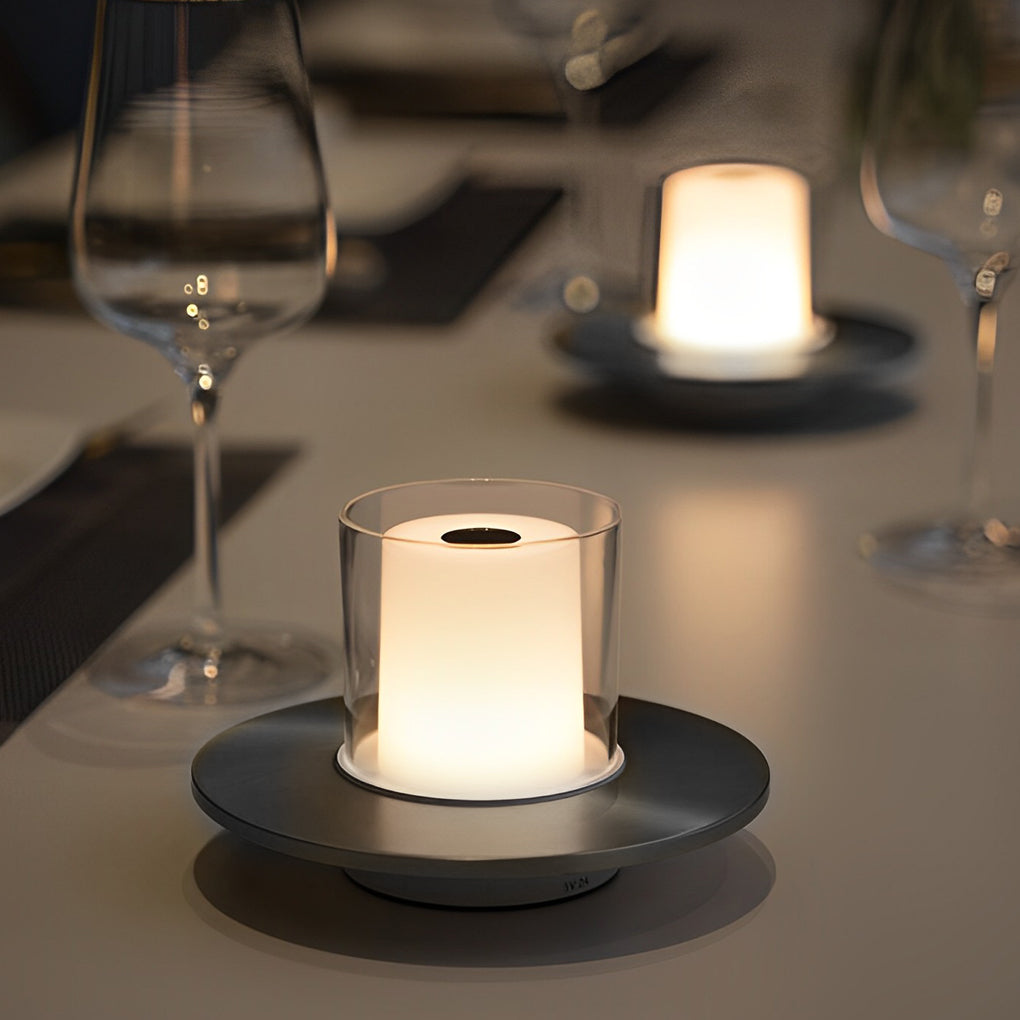 CHISWICK CORDLESS CYLINDRICAL LAMP WITH TRAY BASE