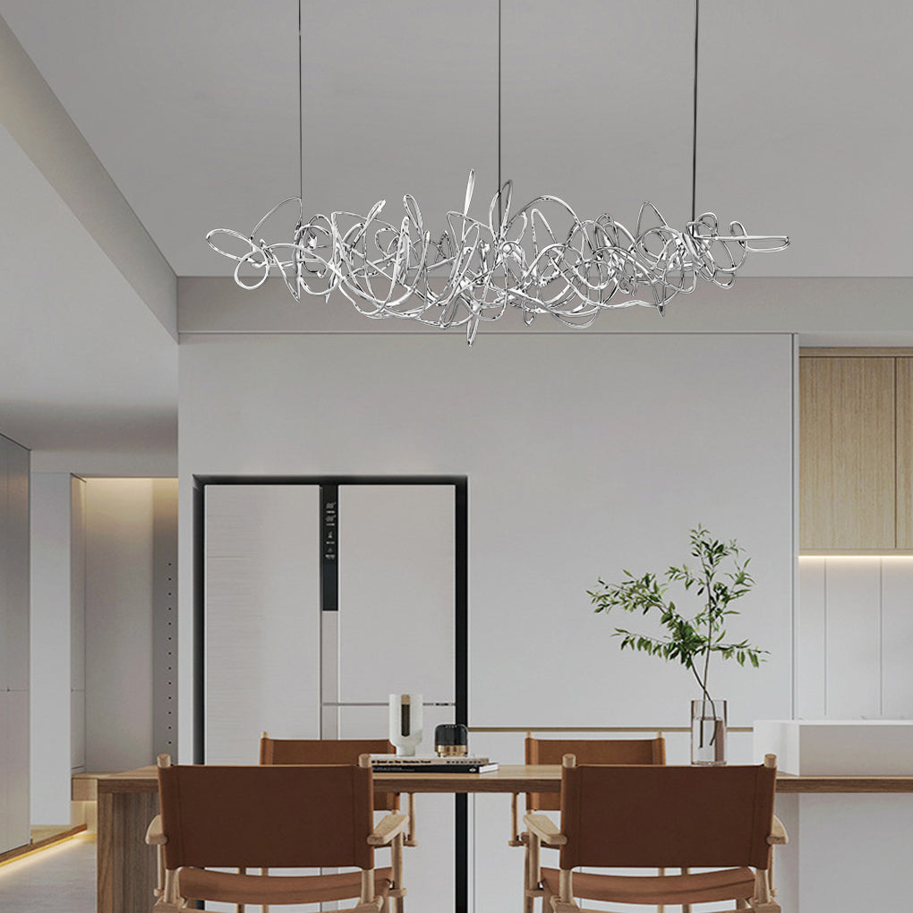 WINTHORPE GEOMETRIC GLASS LED CHANDELIER
