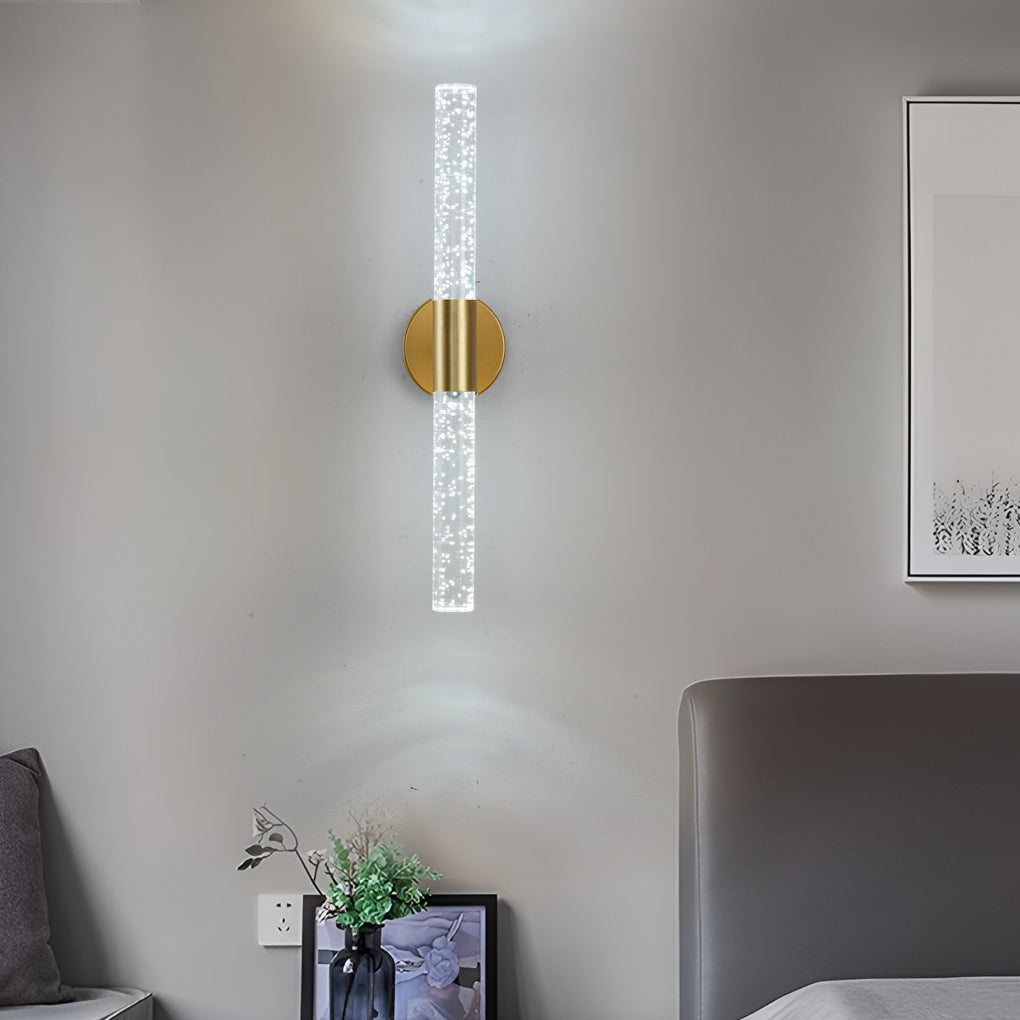 RAVENWOOD IRON AND ACRYLIC CYLINDRICAL WALL SCONCE