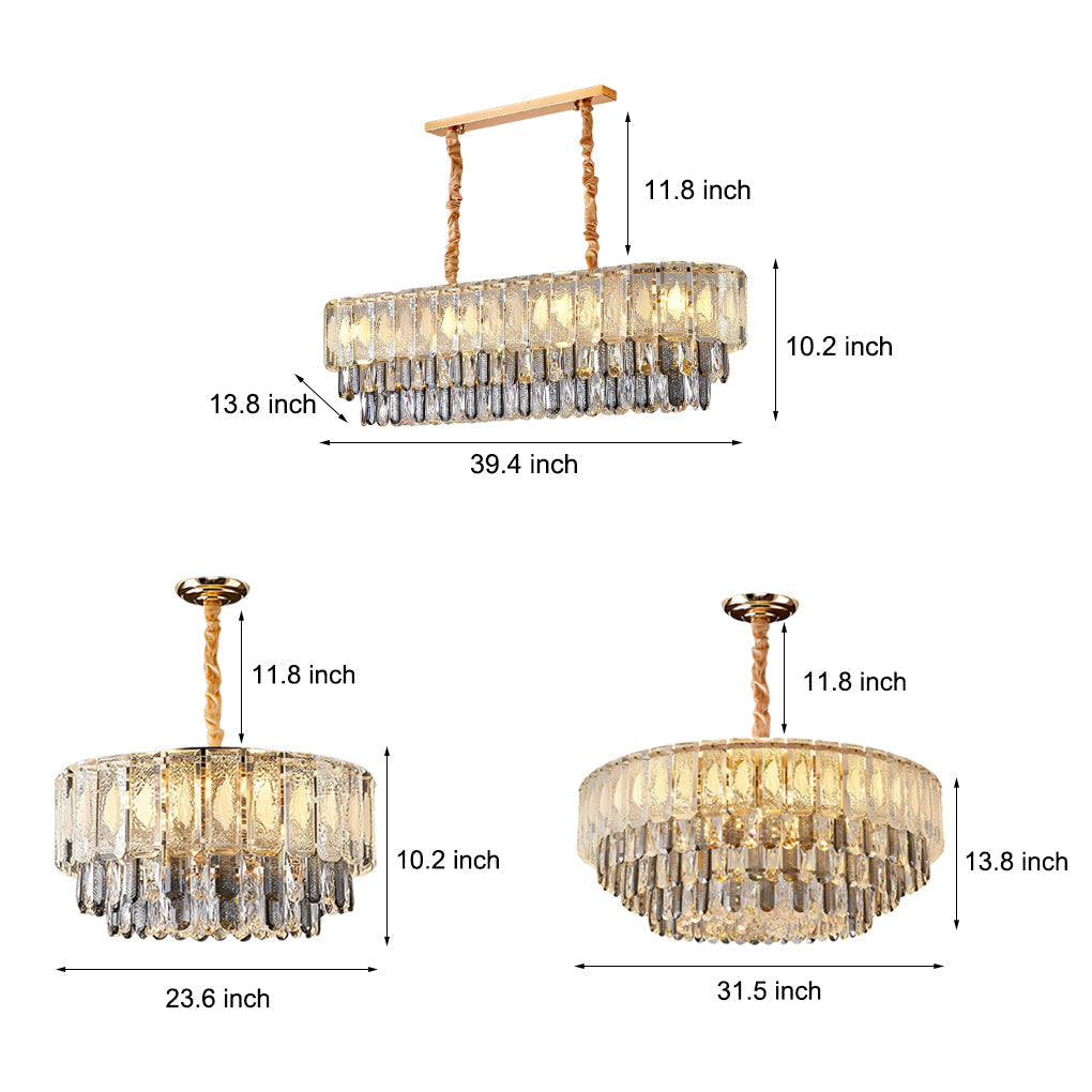 WINTHORPE CRYSTAL CIRCLE DIMMER CHANDELIER