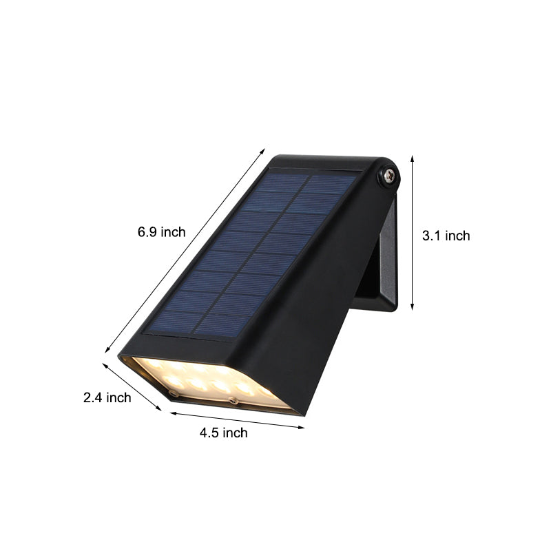 WINTHORPE SOLAR-Powered LED WALL SCONCE with Adjustable Brightness and Waterproof Design