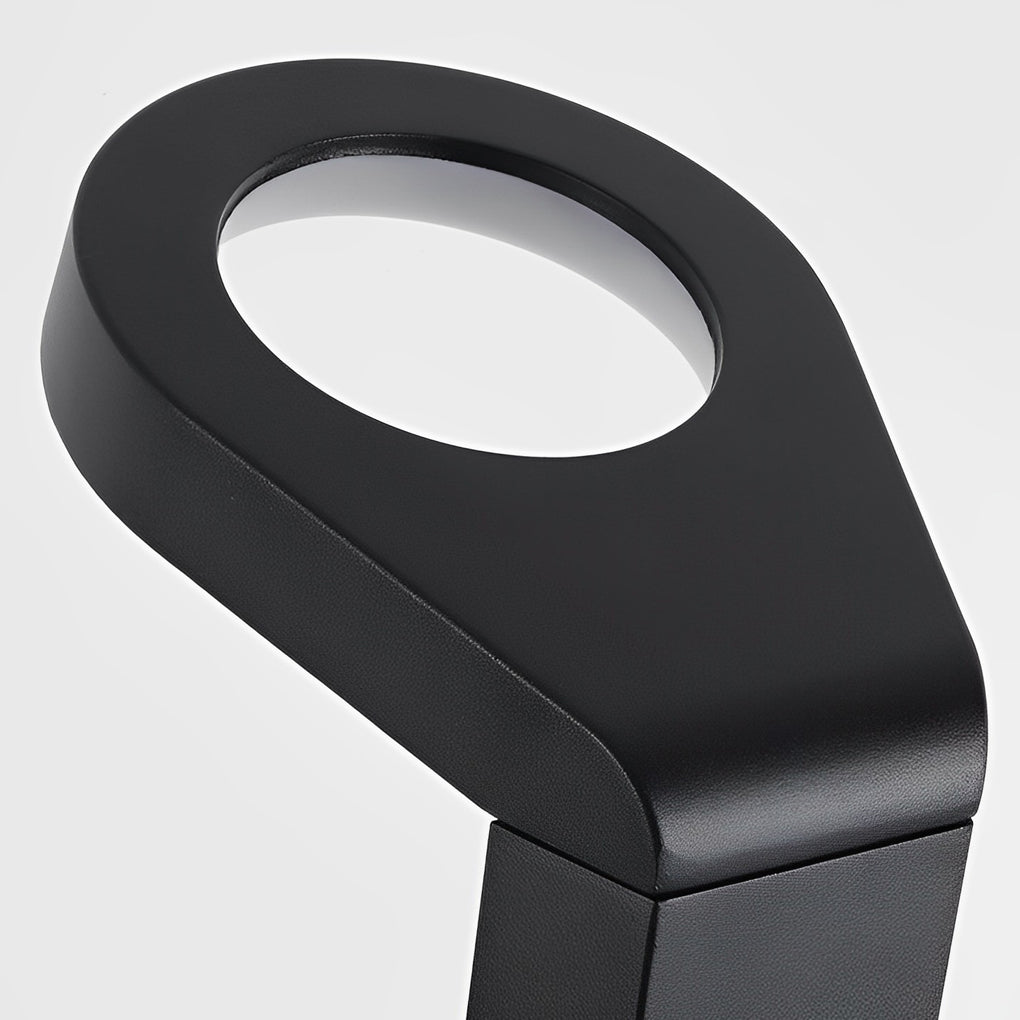 WINDSOR BLACK ALUMINUM GARDEN BEACON, MODERN LED OUTDOOR ILLUMINATION