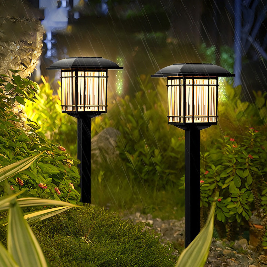 WINDSOR SOLAR SQUARE GARDEN ILLUMINATORS, WEATHER-RESISTANT OUTDOOR LANTERNS