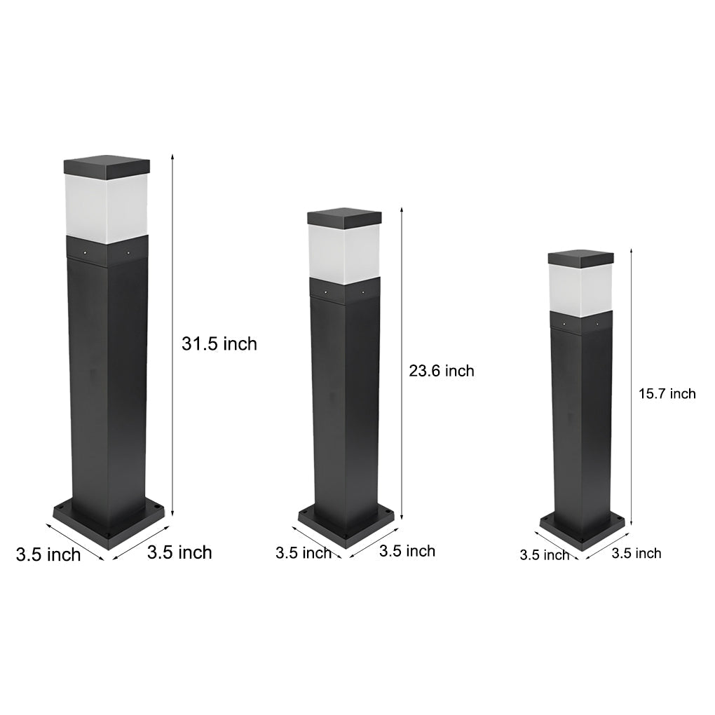 ALDERSON MODERN SQUARE LED OUTDOOR BOLLARD LIGHTING FOR SOPHISTICATED EXTERIORS