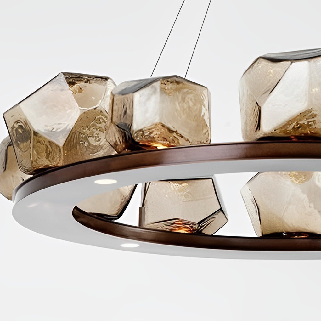 WINDSOR COGNAC GLASS ARTISAN CHANDELIER