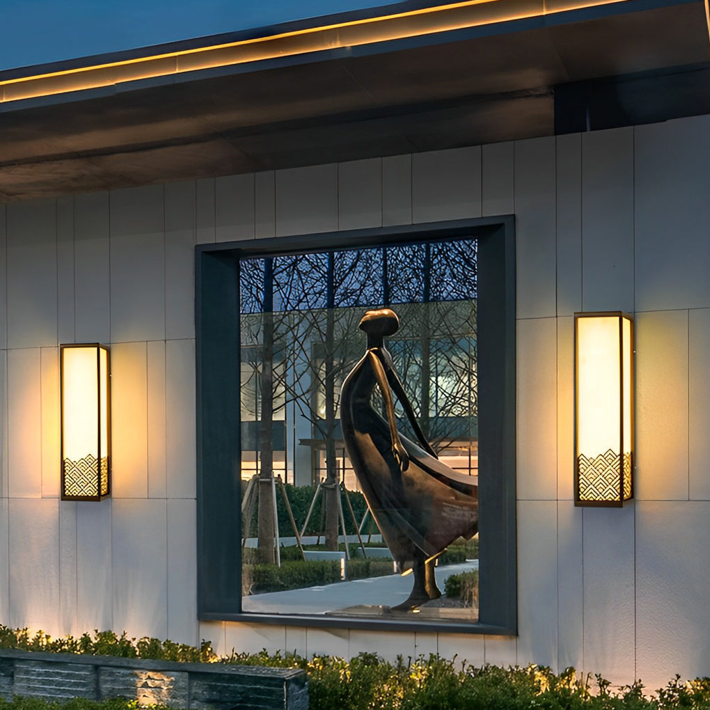BRAMBLETON RUSTIC BROWN STAINLESS STEEL OUTDOOR WALL SCONCE
