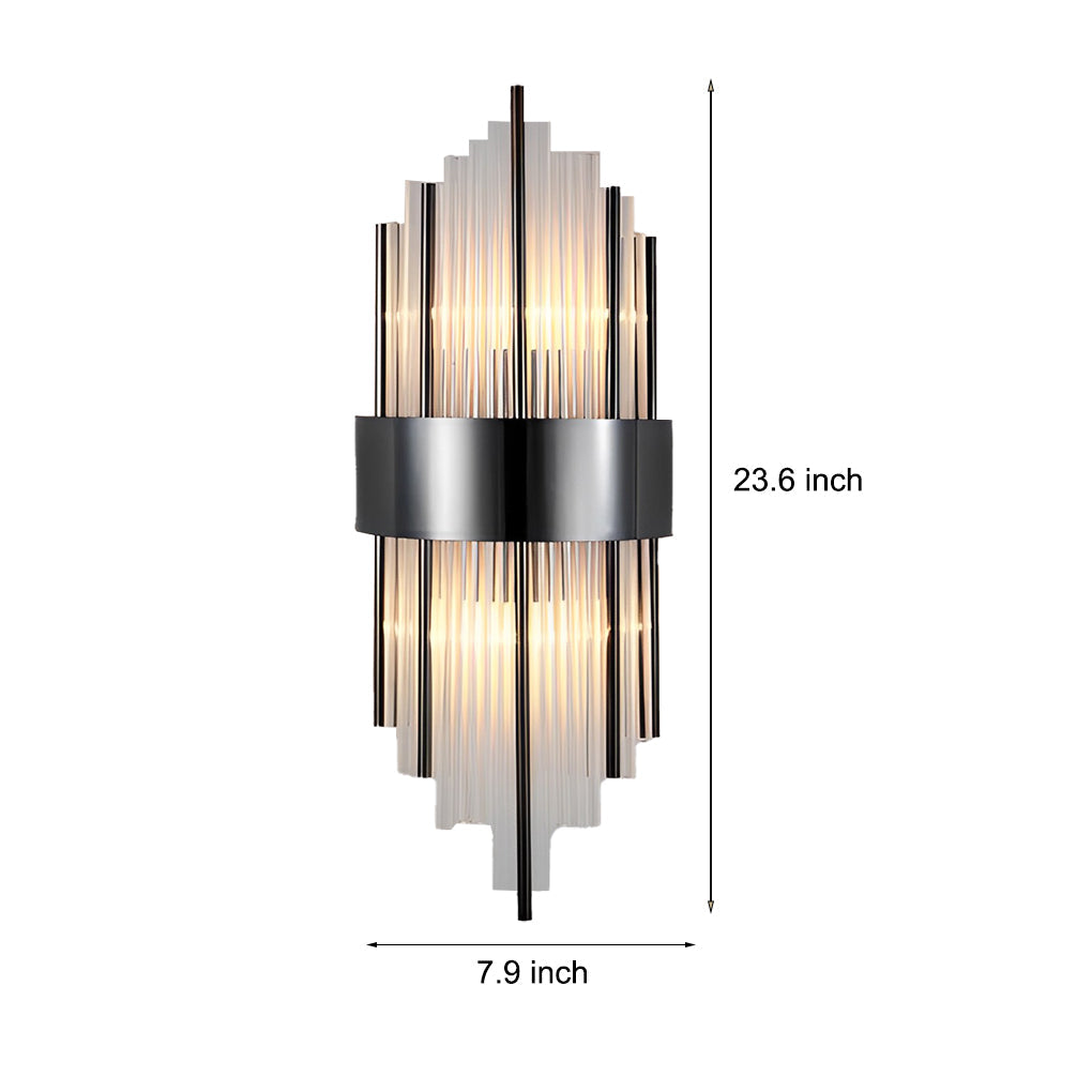 CHARLESTON CRYSTAL TRI-LEVEL DIMMABLE WALL SCONCE