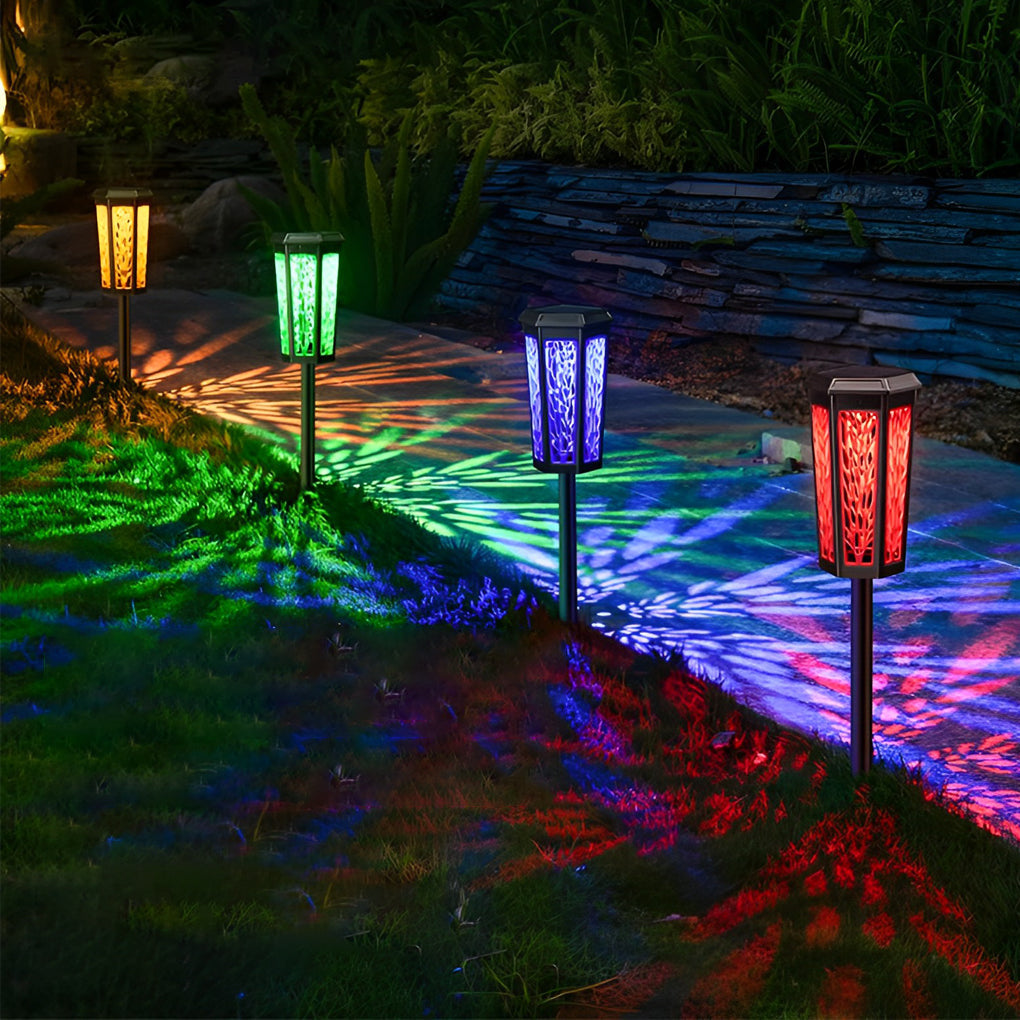 CHISWICK SOLAR GLOWING STAKE LANTERN - Color-Transforming, Weatherproof Outdoor Illumination Enhancer