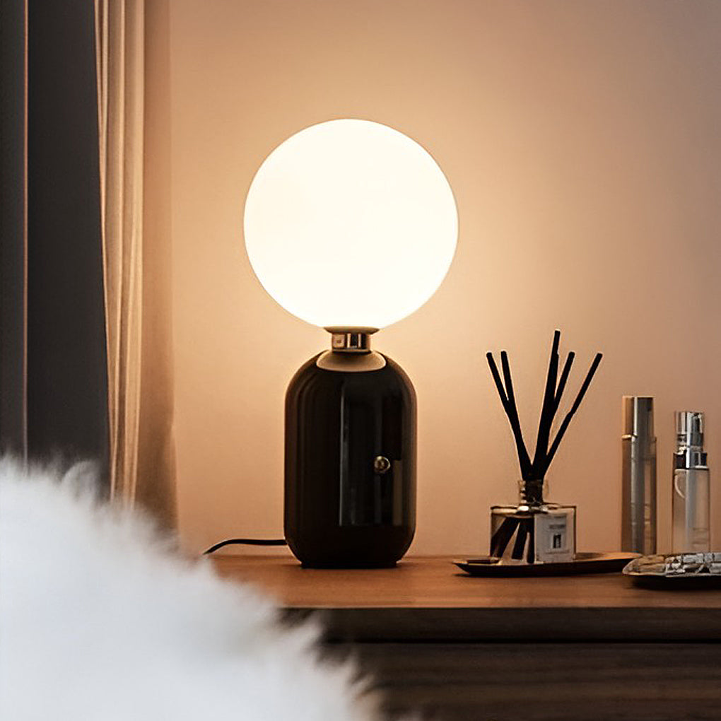 WINTHROP CRYSTAL GLOBE LED SIDE TABLE LANTERN